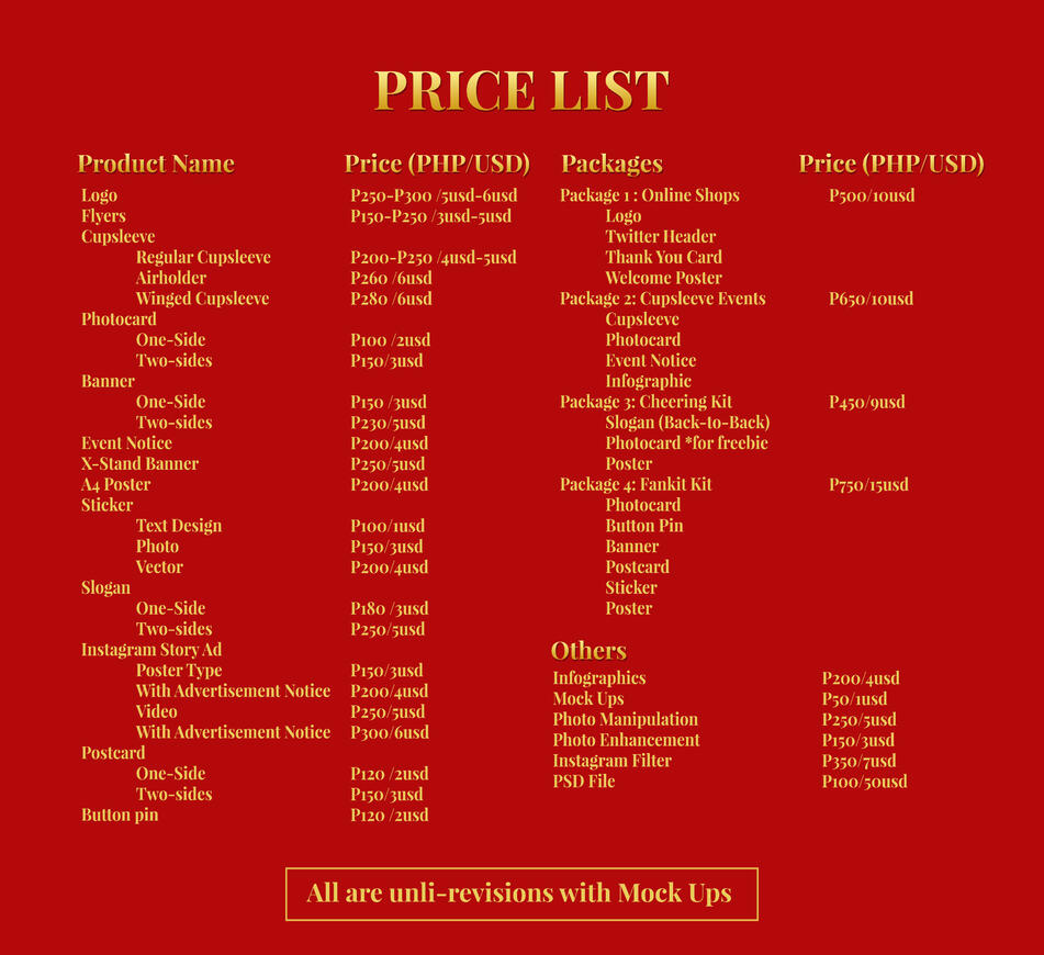 Price List
